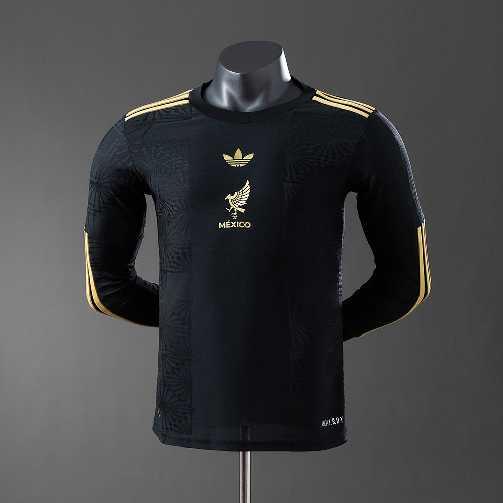 Player Version Mexico Jersey 25/26 Black Kit Player Version Long Sleeves