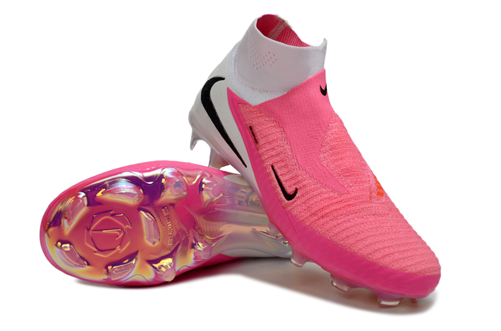 Nike Phantom GX High Elite Cleats Pink and White #2