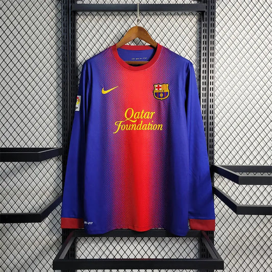 Barcelona Jersey Home Kit 2012 2013 Retro Long Sleeves