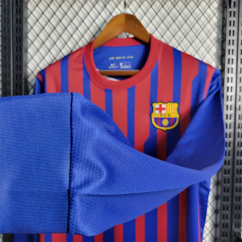 Barcelona Jersey Home Kit 2011 2012 Retro Long Sleeves