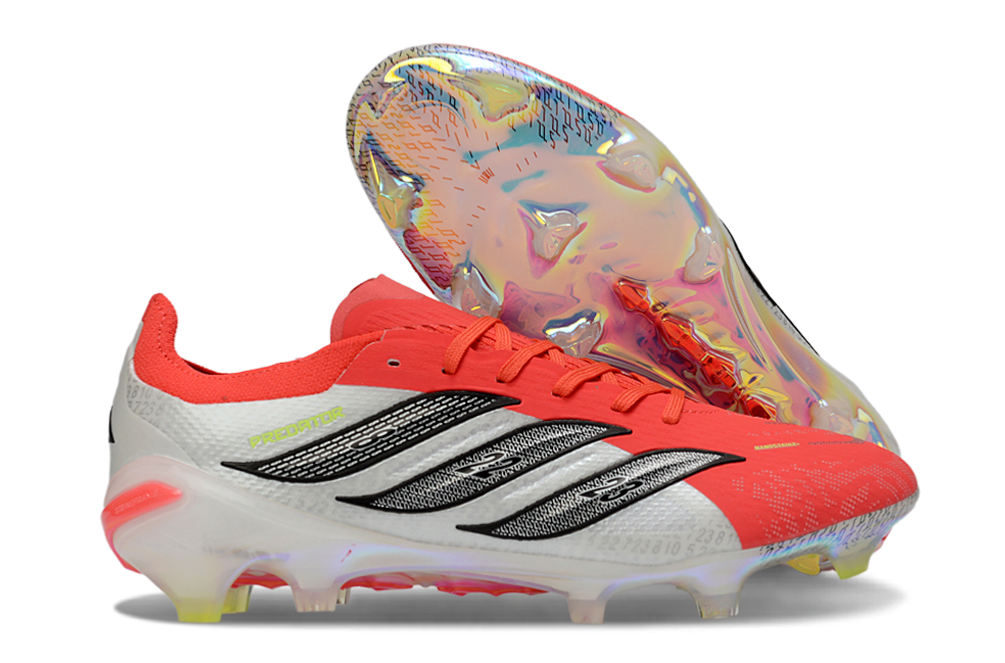 Predator Elite Cleats Without Tongue Red and White #13