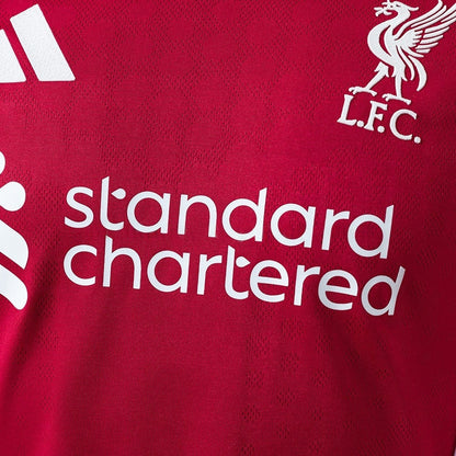 Player Version Liverpool Jersey 25/26 Home Football Kit Player Version Long Sleeves