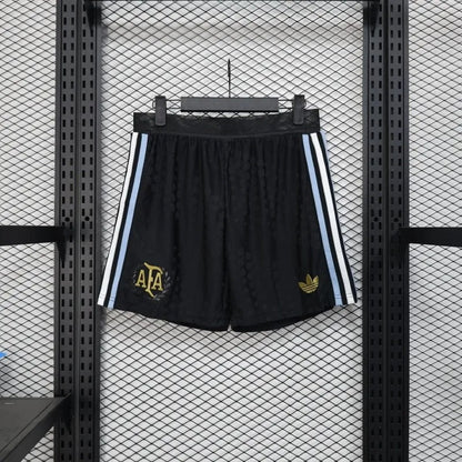 Player Version Argentina Shorts 2025 Black Football Kit Soccer Shorts