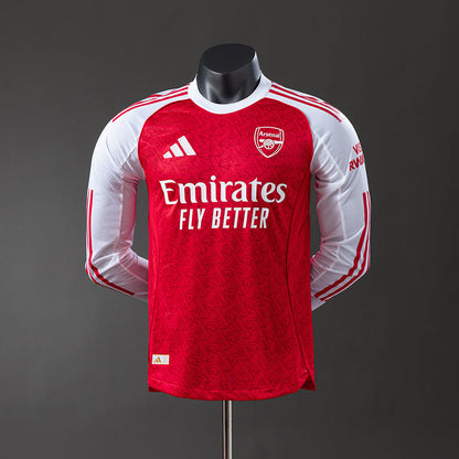 Player Version Arsenal Jersey 25/26 Home Football Kit Long Sleeves Player Version