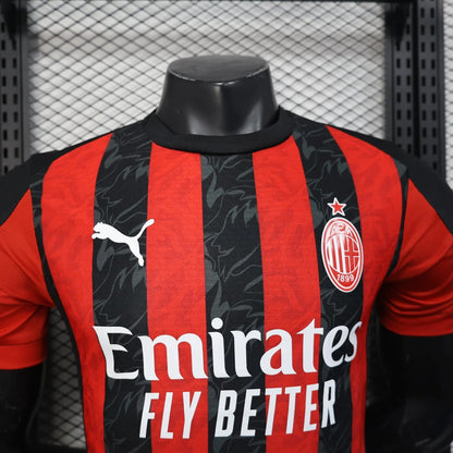 Player Version Ac Milan Jersey 25/26 Home Football Kit Soccer Jersey