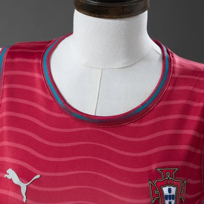 Women Portugal Home Vest 2026 World Cup Football Kits Occer Shirt