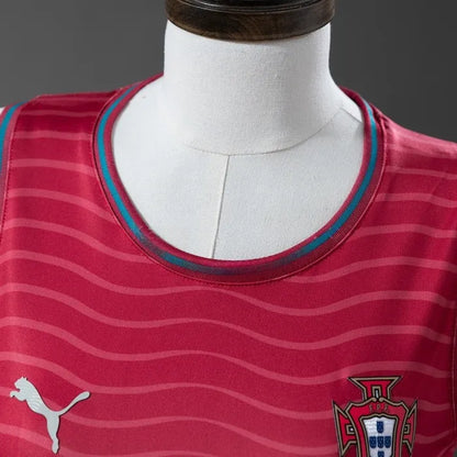 Women Portugal Home Vest 2026 World Cup Football Kits Occer Shirt