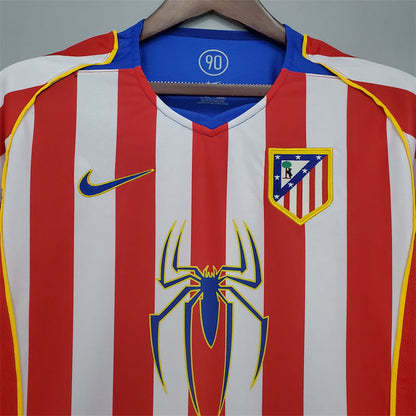 Atletico Madrid Jersey Home Kit 2004/05 Retro Football Team Soccer Shirt