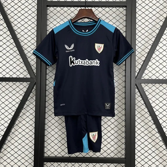 Kids Athletic Bilbao Jersey 25/26 Away Football Kit Soccer Jersey