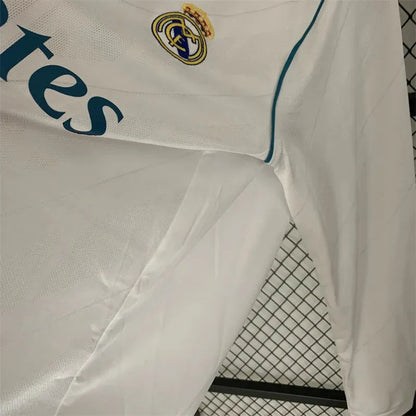 Retro Real Madrid Home Kit 17/18 Long Sleeves Football Jersey