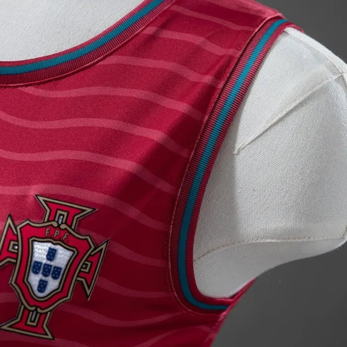 Women Portugal Home Vest 2026 World Cup Football Kits Occer Shirt