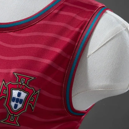 Women Portugal Home Vest 2026 World Cup Football Kits Occer Shirt