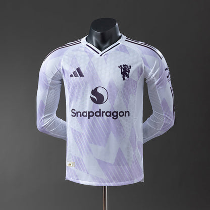 Player Version Manchester United Jersey 25/26 Away Long Sleeves Football Kit Player Version
