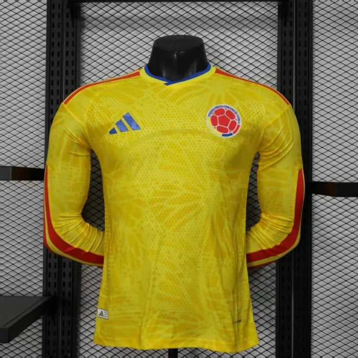 Player Version Colombia Jersey 2026 World Cup Football Kit Player Version Long Sleeves