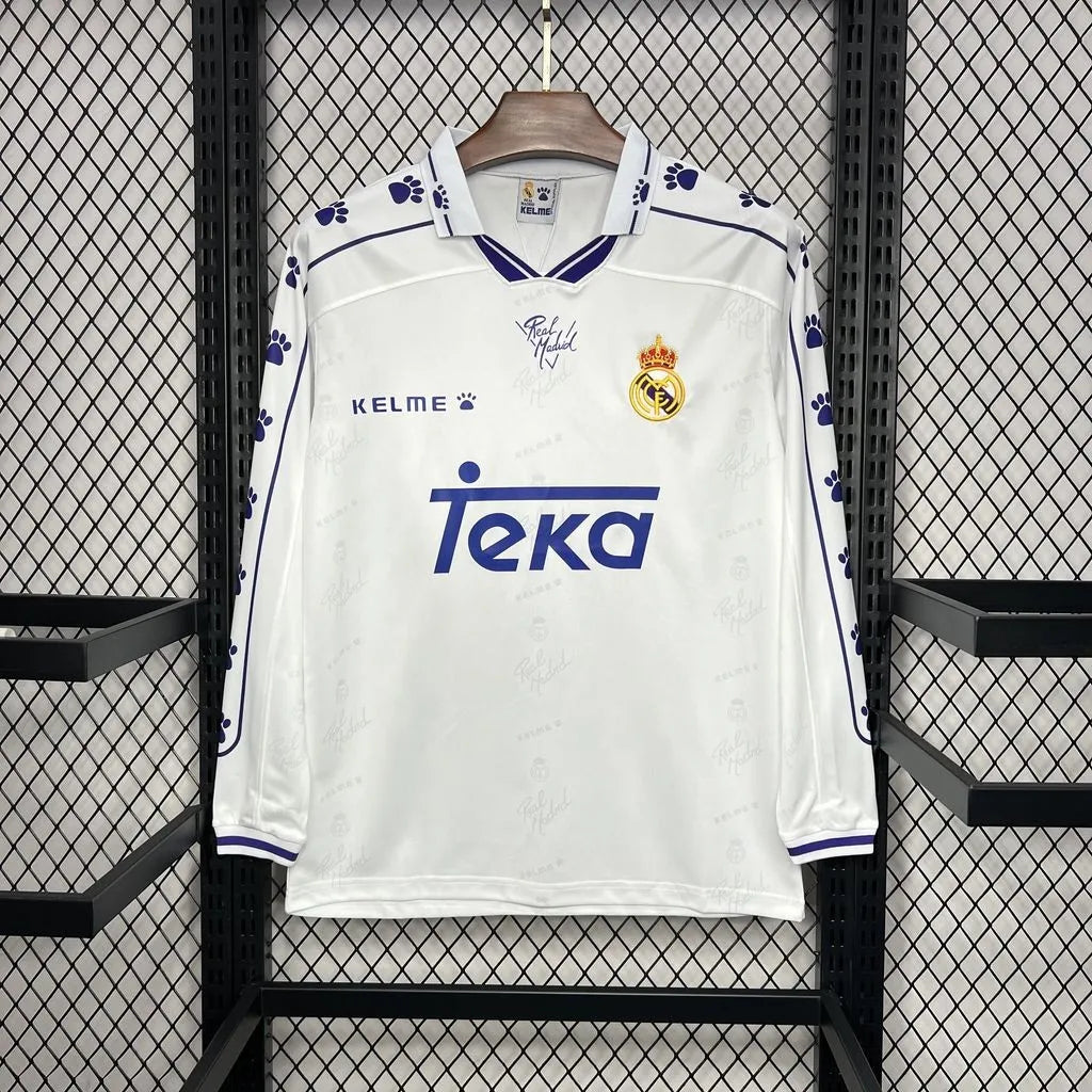 Retro Real Madrid Home Kit 1994/96 Long Sleeves Football Jersey
