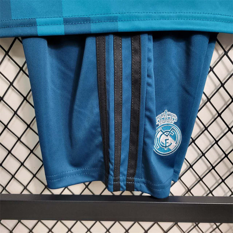 Retro Real Madrid Third Kit 17/18 Kids Football Jersey
