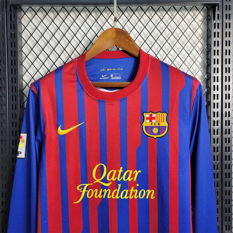 Barcelona Jersey Home Kit 2011 2012 Retro Long Sleeves