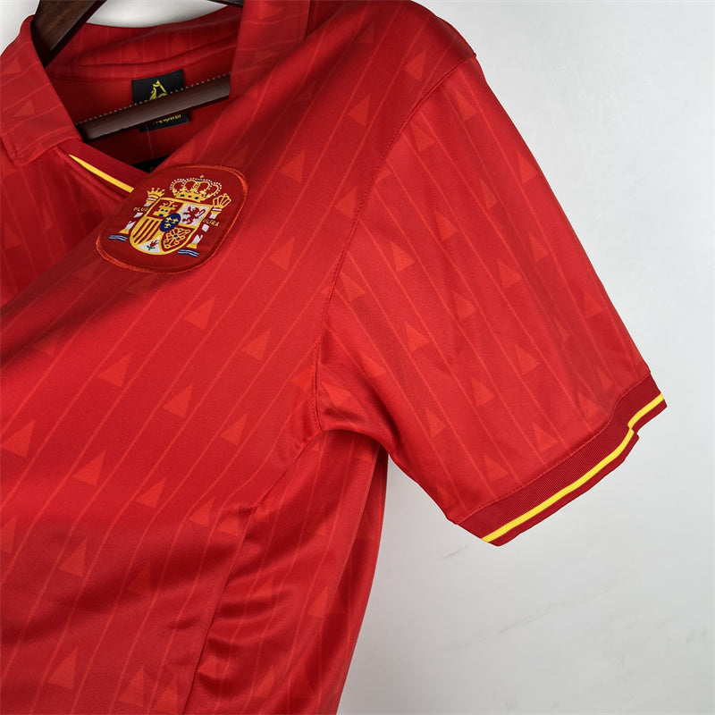 Spain Jersey Home Kit 1988 1991 Retro Football Team Soccer