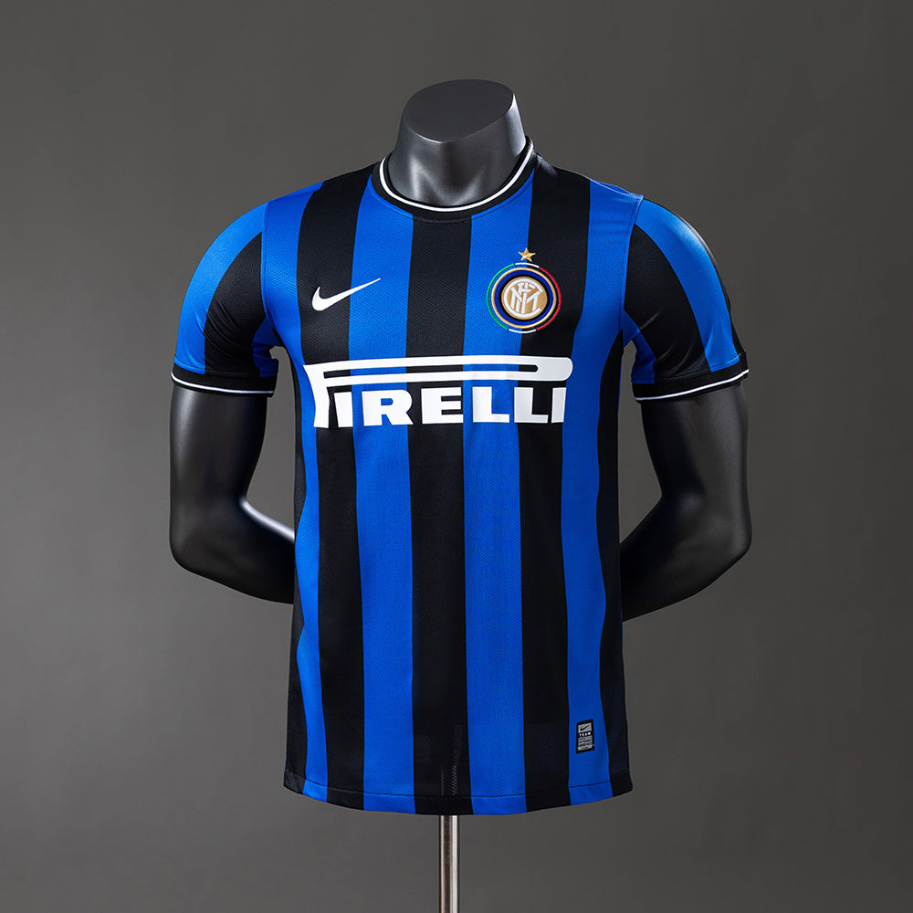 Player Version Inter Milan Jersey 2009-10 Home Retro Football Kit Player Version