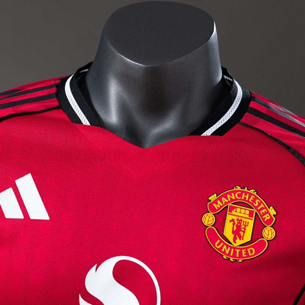 Player Version Manchester United Jersey 25/26 Home Football Kit Long Sleeves Player Version