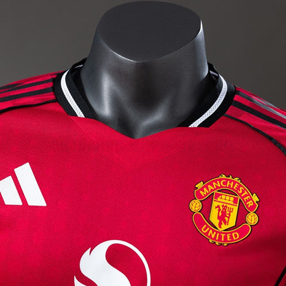 Player Version Manchester United Jersey 25/26 Home Football Kit Long Sleeves Player Version