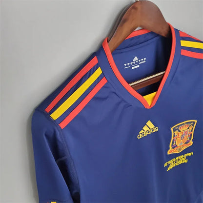 Spain Jersey Away Kit 2010 Retro Long Sleeves Football Team Soccer