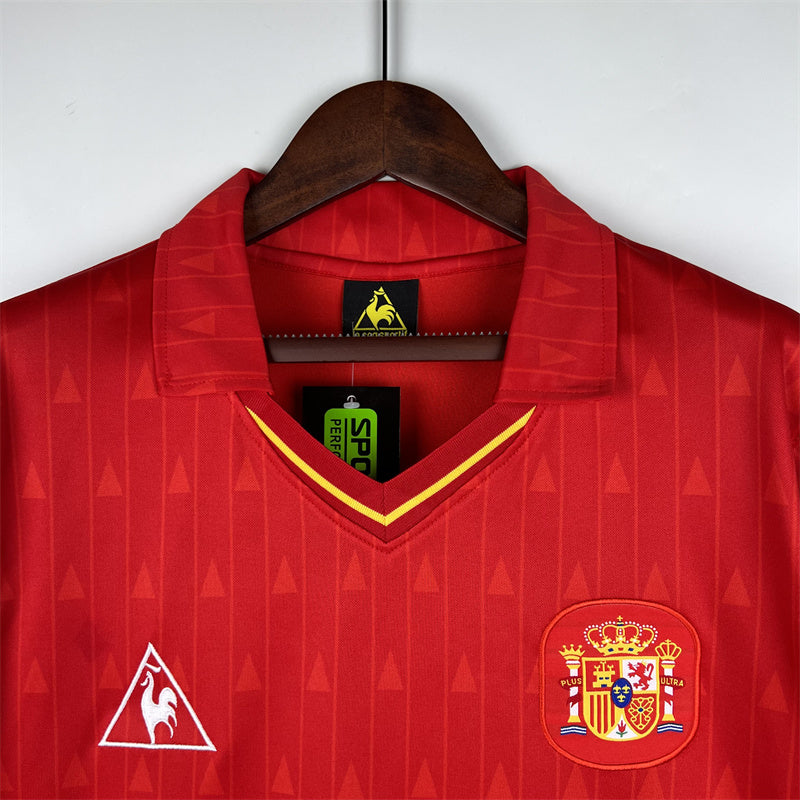 Spain Jersey Home Kit 1988 1991 Retro Football Team Soccer