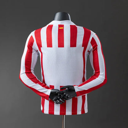 Player Version Atletico Madrid Jersey 25/26 Home Long Sleeves Football Kit Player Version