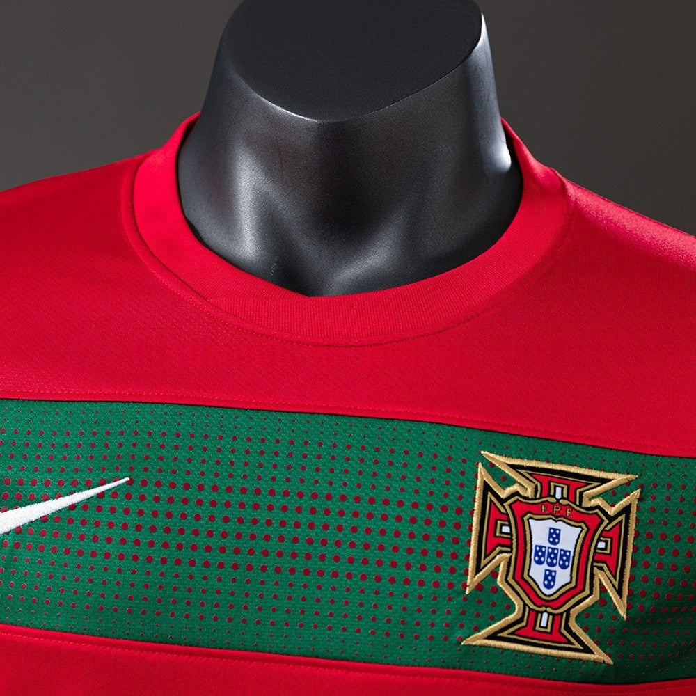 Player Version Portugal Jersey 2010 Home Retro Football Kit Long Sleeves Player Version