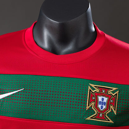 Player Version Portugal Jersey 2010 Home Retro Football Kit Long Sleeves Player Version