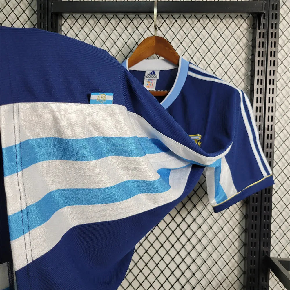 Argentina Retro Jersey 1998 Away Football Jersey Soccer Shirt