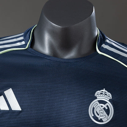 Player Version Real Madrid Jersey 25/26 Away Football Kit Long Sleeves Player Version