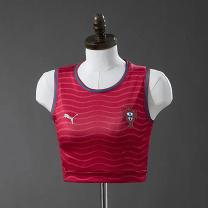 Women Portugal Home Vest 2026 World Cup Football Kits Occer Shirt