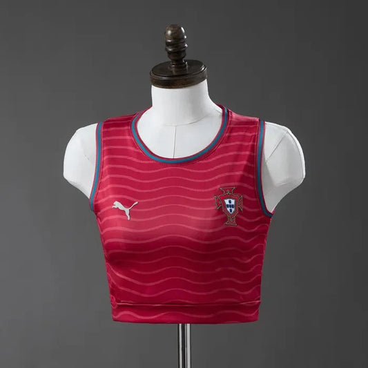 Women Portugal Home Vest 2026 World Cup Football Kits Occer Shirt