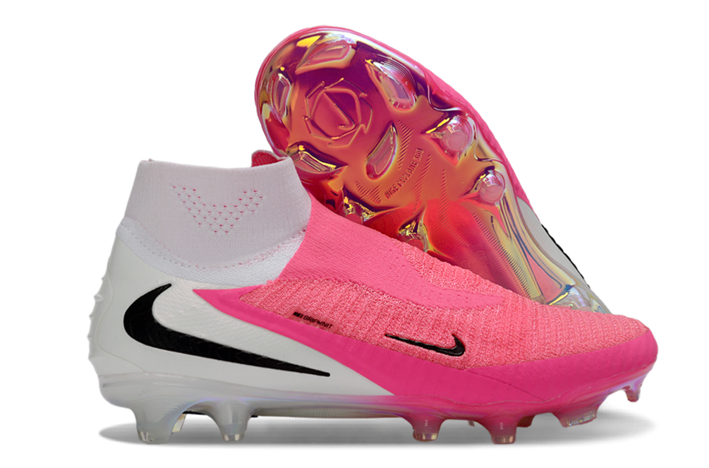 Nike Phantom GX High Elite Cleats Pink and White #2