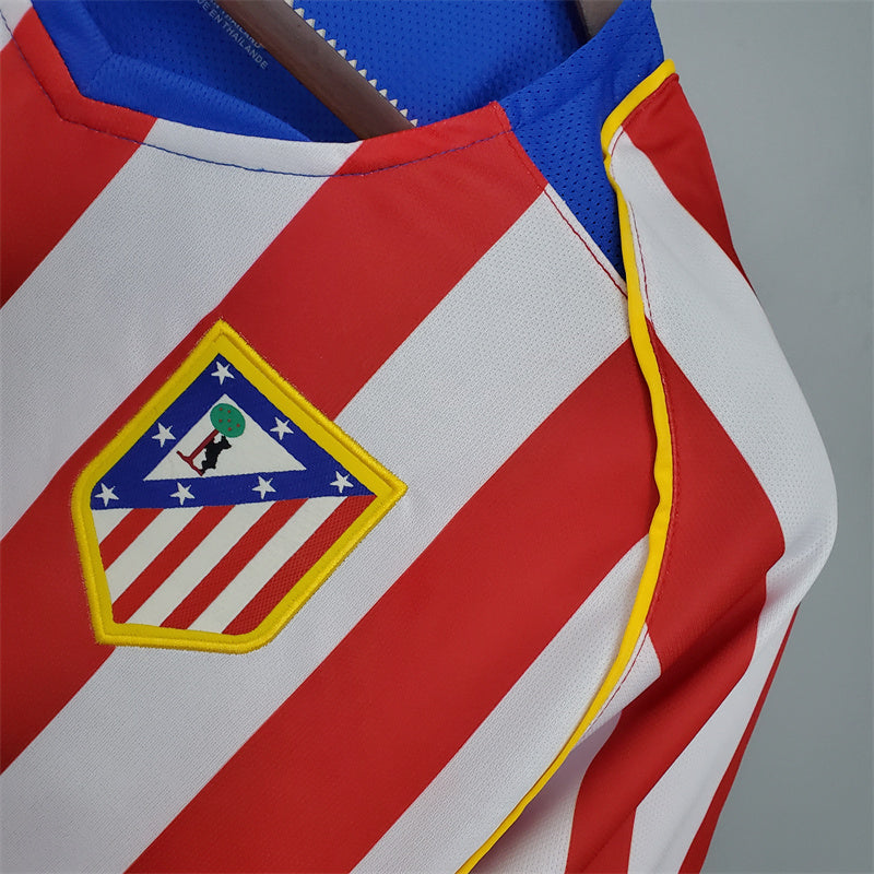 Atletico Madrid Jersey Home Kit 2004/05 Retro Football Team Soccer Shirt