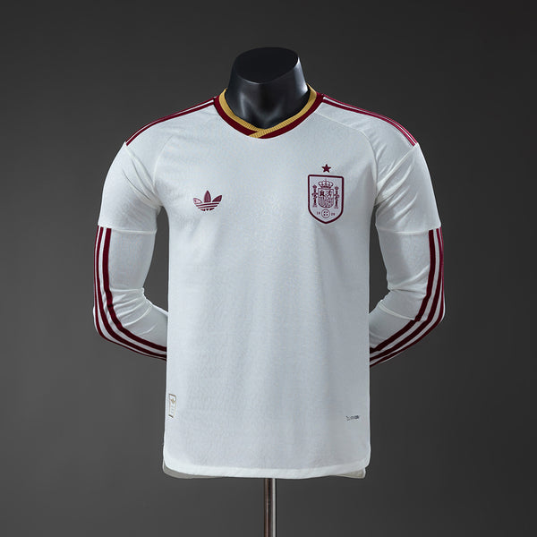 Player Version Spain Away Jersey 2026 World Cup Long Sleeves Football Kit Soccer Jersey
