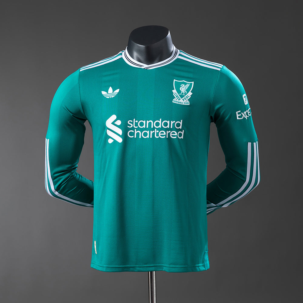 Player Version Liverpool Jersey 25/26 Third Football Kit Player Version Long Sleeves