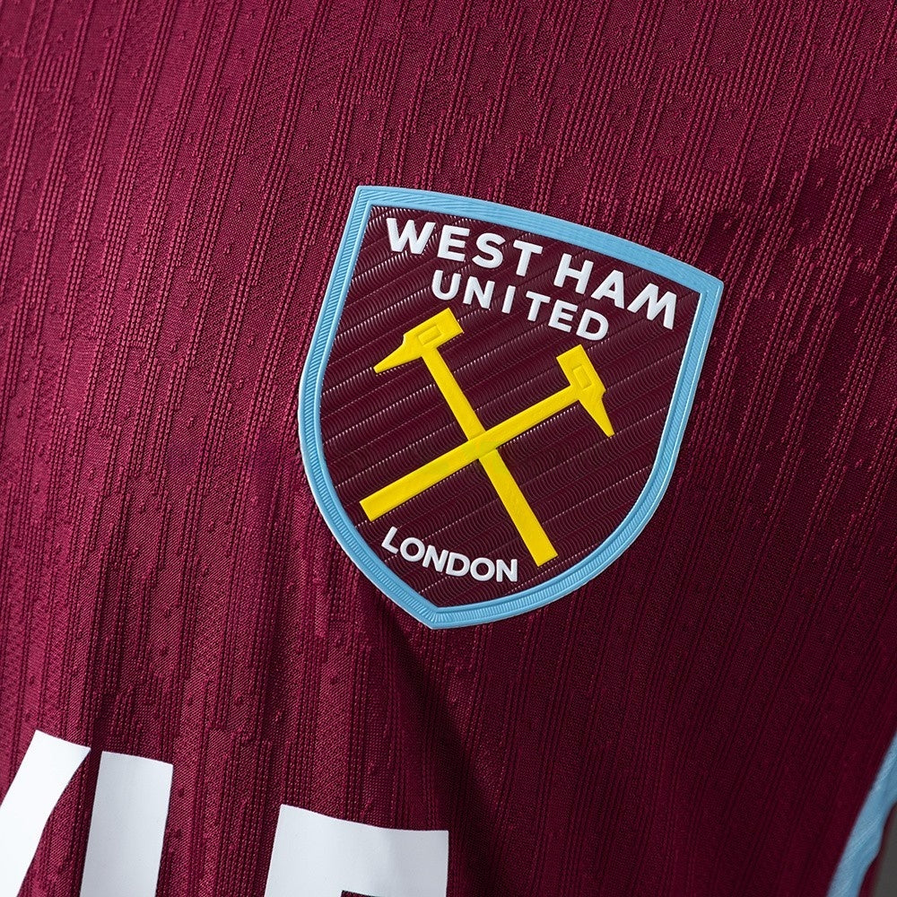 Player Version West Ham United Jersey 25/26 Home Football Kit Player Version