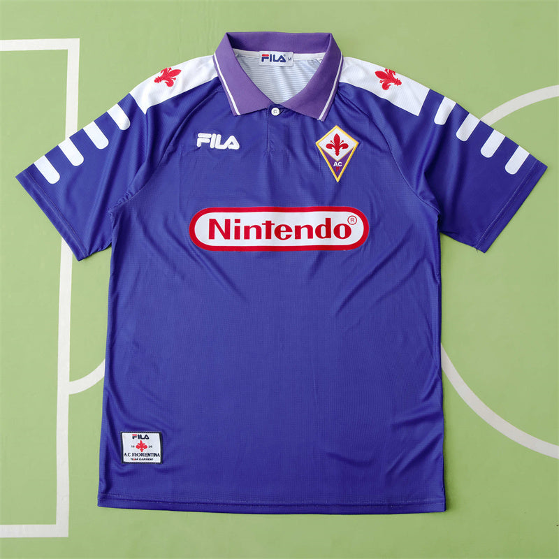 ACF Fiorentina Jersey Home Kit 1998 Retro Football Team Soccer Shirt
