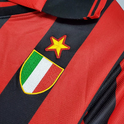 AC Milan Retro Jersey 1996/97 Home Football Jersey Soccer Shirt
