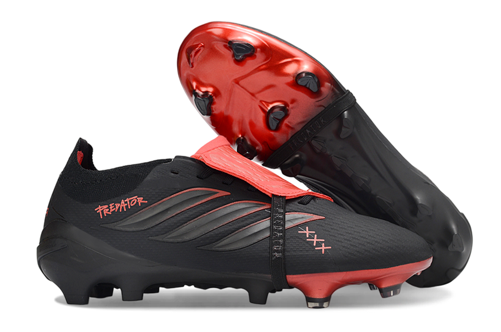 Predator Elite Cleats With Tongue Red and Black #18