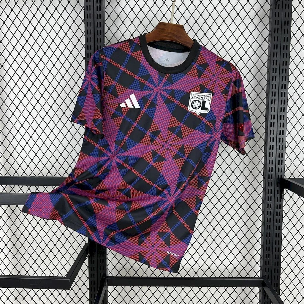 Olympique Lyonnais Jersey 25/26 Pre-match Training Football Kit Soccer Jersey