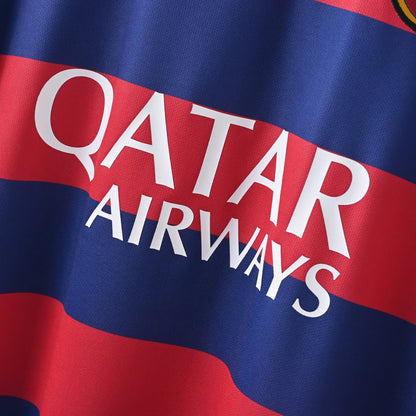 Retro Barcelona Jersey 2015/16 Home Long Sleeves Football Kits Soccer Shirt