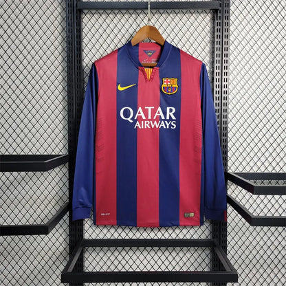 Barcelona Jersey Home Kit 2014/15 Retro Long Sleeves
