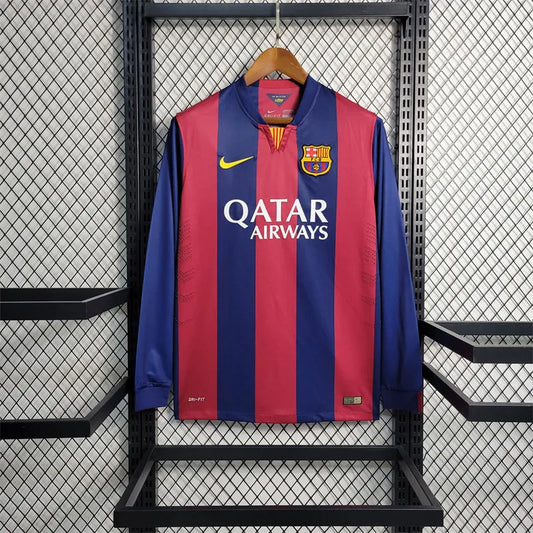 Barcelona Jersey Home Kit 2014/15 Retro Long Sleeves