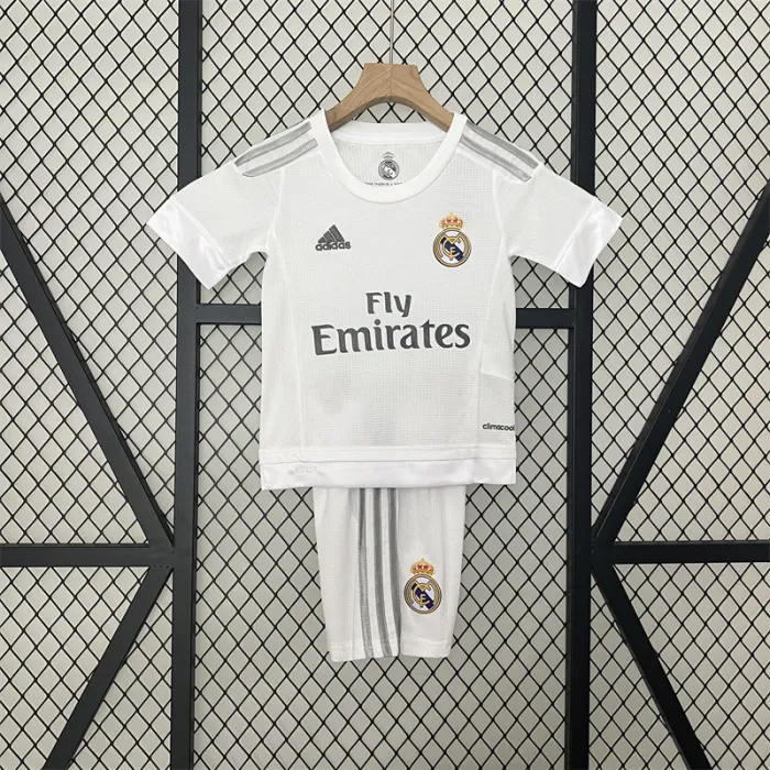 Retro Kids Real Madrid Home Jersey 15/16