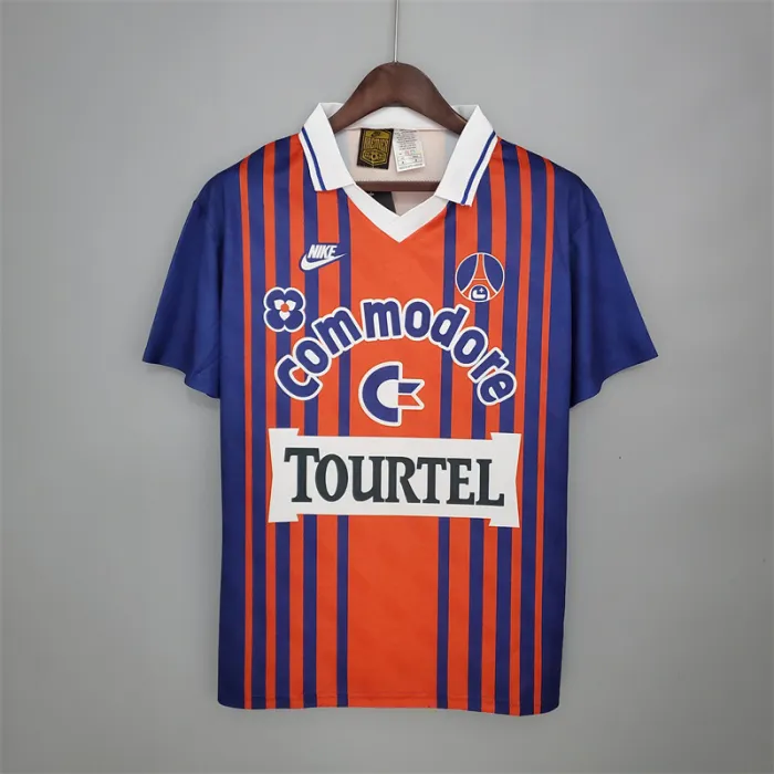 Paris PSG Jersey Home Kit 1992/93 Retro Football Team Soccer Shirt