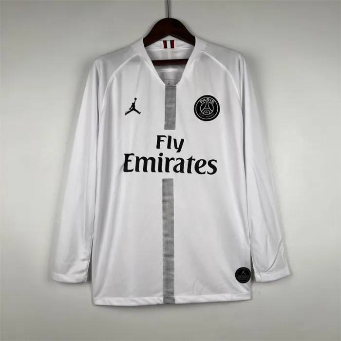 Paris PSG Jersey Away Kit 2018/19 Retro Long Sleeves Football Team Soccer Shirt