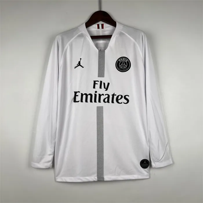 Paris PSG Jersey Away Kit 2018/19 Retro Long Sleeves Football Team Soccer Shirt